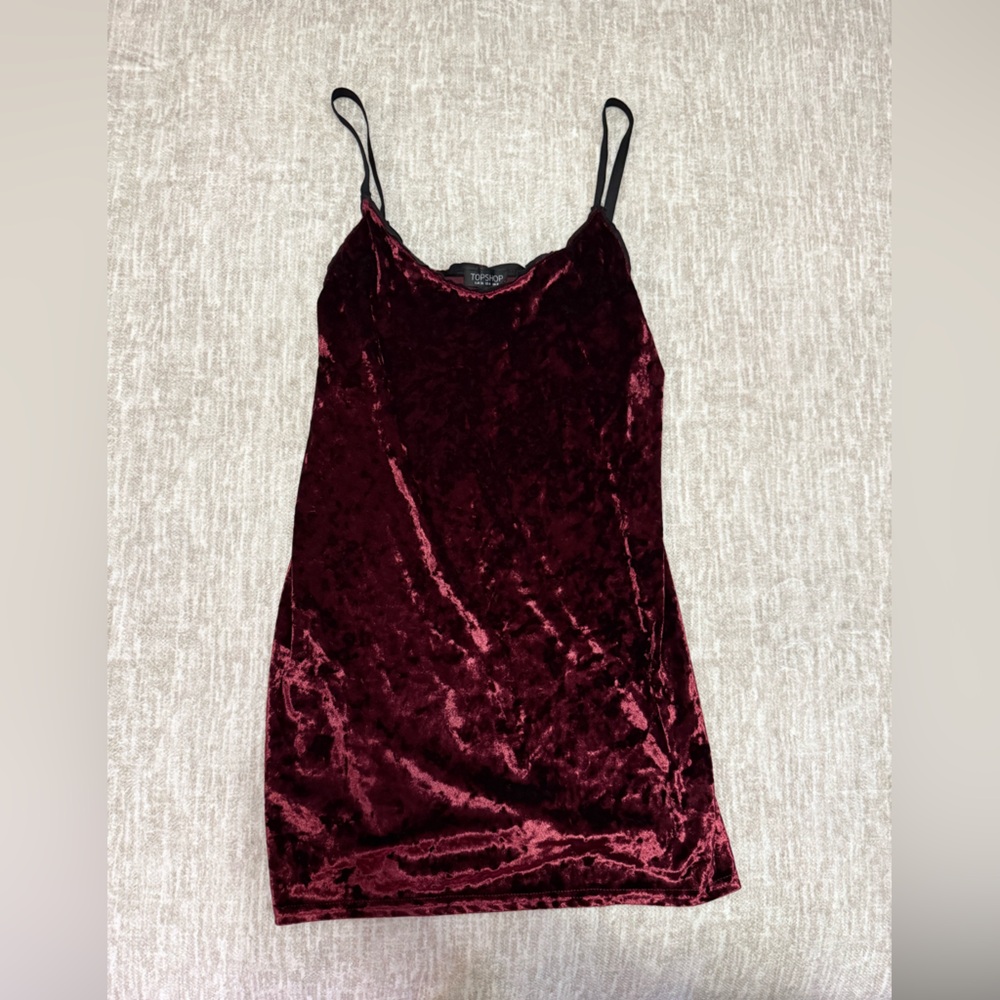 Topshop Velvet Tunic Top